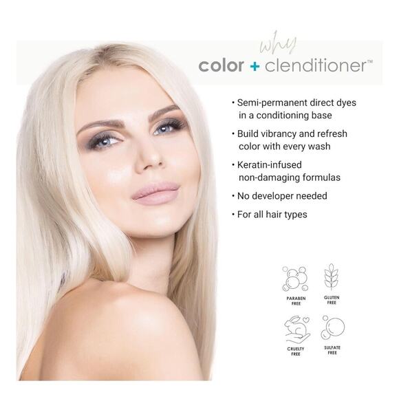 2 Keracolor Color+Clenditioner Platinum Cleanse & Condition 12 oz NEW - Picture 2 of 5